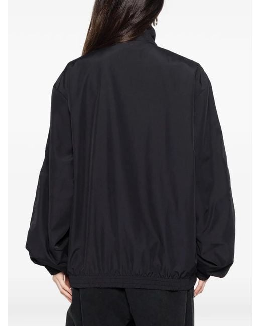 Adidas Black Logo-Detail Zip Sweatshirt