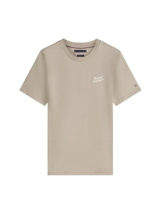 Tommy Hilfiger White Short-Sleeved Logo-Print T-Shirt for men