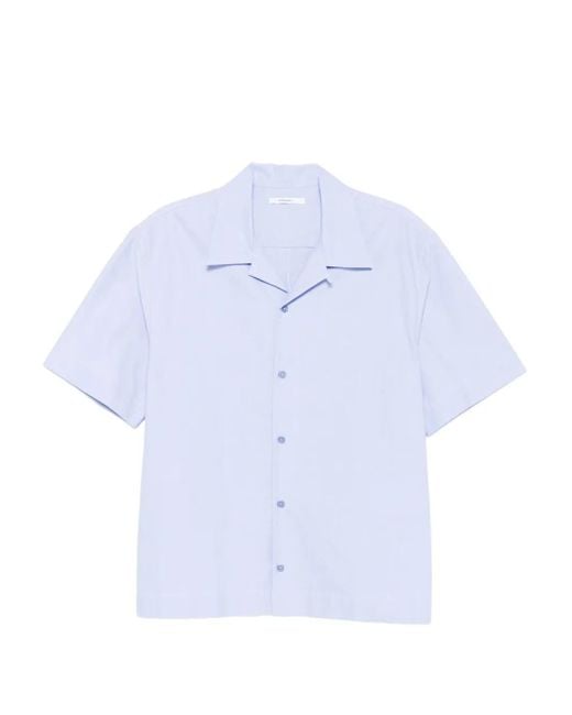 Givenchy Blue Cotton Bowling Shirt for men
