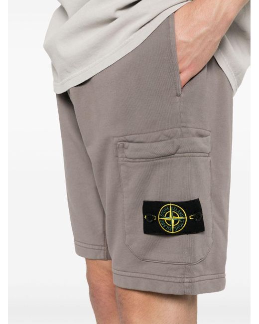 Stone Island Jersey-Shorts mit Kompass-Patch in Gray für Herren