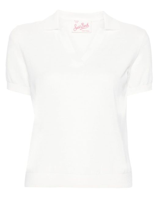 Mc2 Saint Barth White Evonne Cotton Polo Shirt