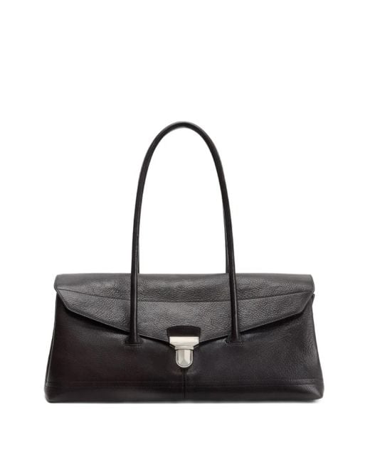 Lemaire Black Gear Leather Shoulder Bag
