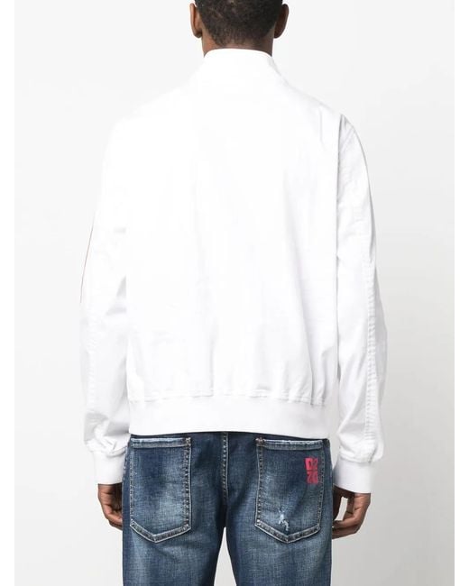 DSquared² White Barracuda Tennis Bomber for men