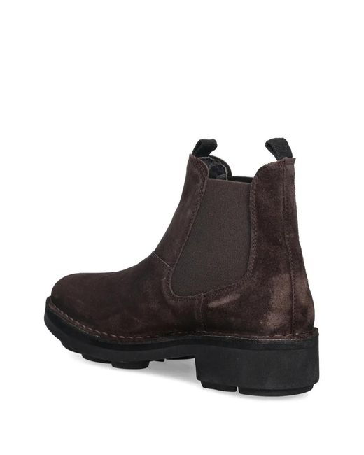 Fly London Brown Pull-On Chelsea Boots for men