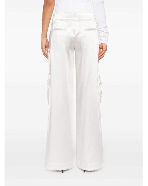 Logo-embroidered trousers di Off-White c/o Virgil Abloh in White