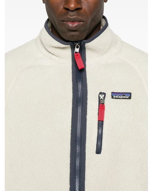 Patagonia White Retro Pile Zip-Front Jacket for men