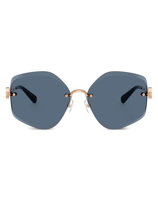 Tory Burch Blue Geometric-Frame Sunglasses