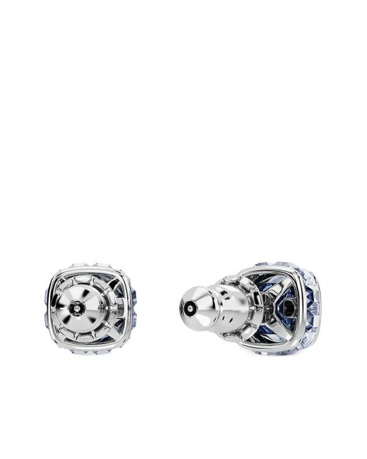 Swarovski Blue Cushion-Cut Crystal Earrings