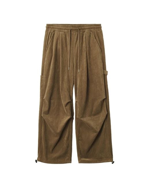 FIVE CM Green Corduroy Drawstring Trousers for men