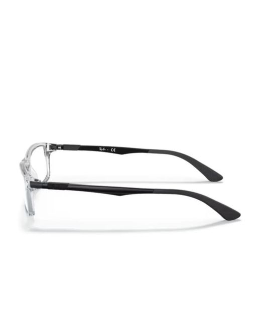Ray-Ban White Rectangle-Frame Glasses