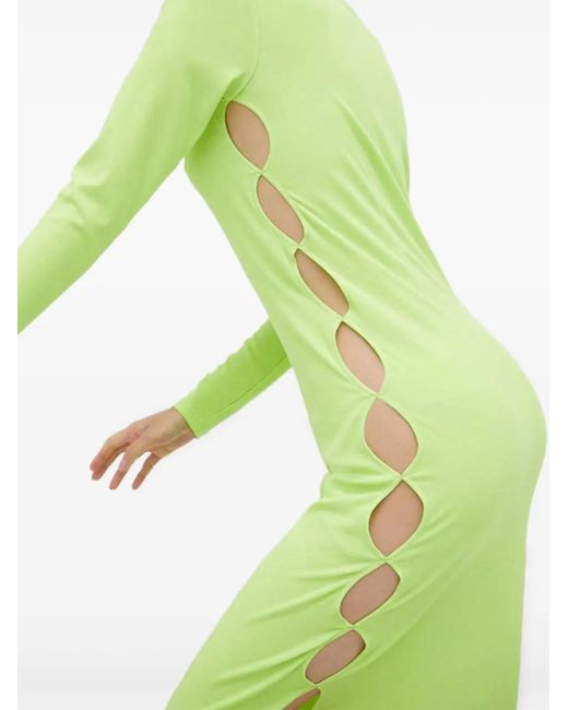 Résumé Green Side Cutout Dress