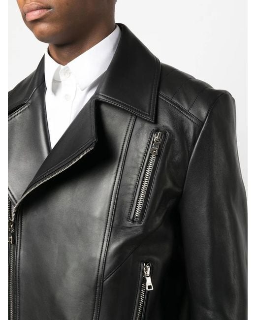Balmain Bikerjack Met Dubbele Rij Knopen in het Black voor heren