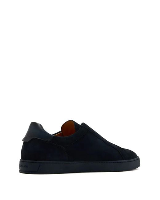 Magnanni Shoes Suède Leren Slip-On Sneakers in het Blue voor heren