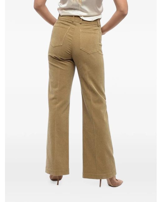 Ql2 Natural Patch-Pocket Corduroy Trousers
