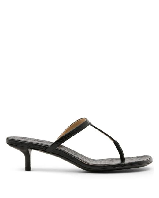 Marsèll Black Sottiletta Leather Sandals
