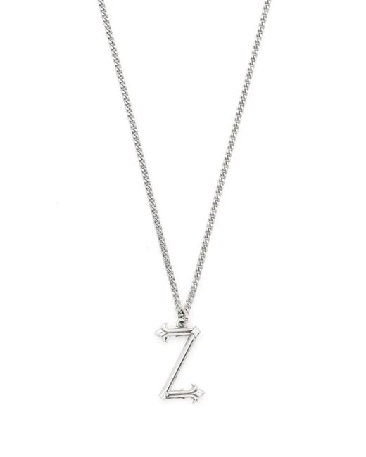 Emanuele Bicocchi Metallic Alphabet Pendant Necklace