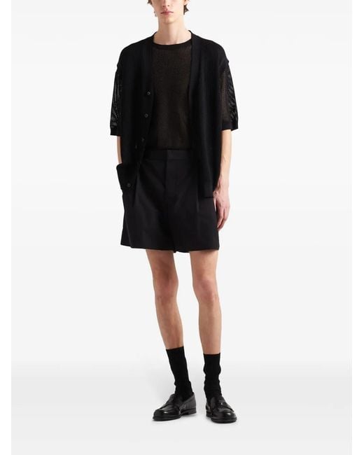 Prada Black Maglia Rete for men