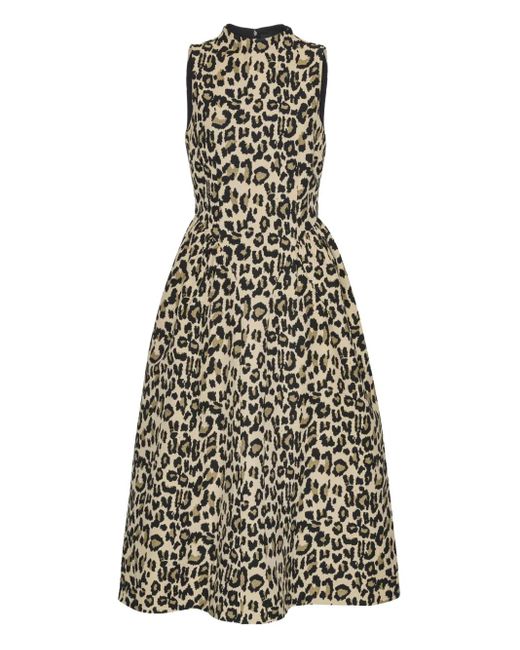 ROTATE BIRGER CHRISTENSEN White Jacquard Midi Dress