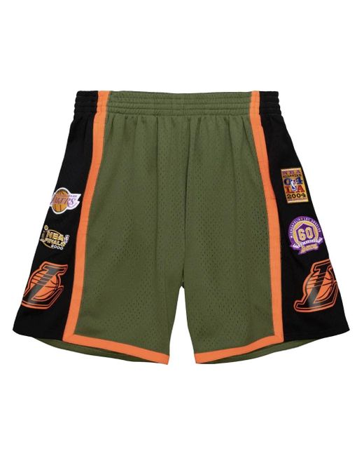 Mitchell & Ness Shorts Met Print in het Green voor heren