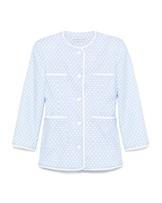 ROWEN ROSE Blue Polka-Dot Jacket