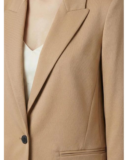 Forte_forte Natural Notched Lapel Single-Button Jacket