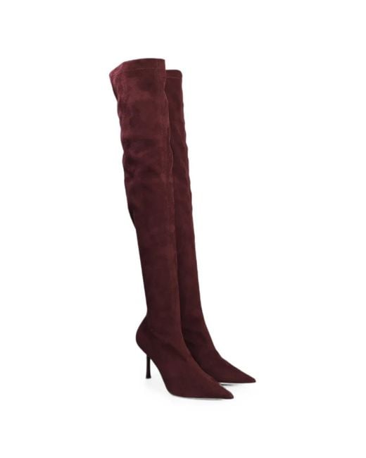 Castagna Red Pointed-Toe Marlene Boots
