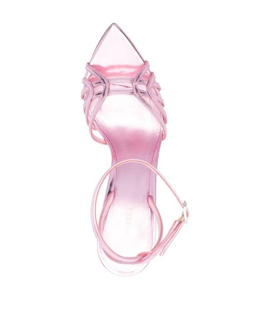 Le Silla Bella Satijnen Sandalen in het Pink