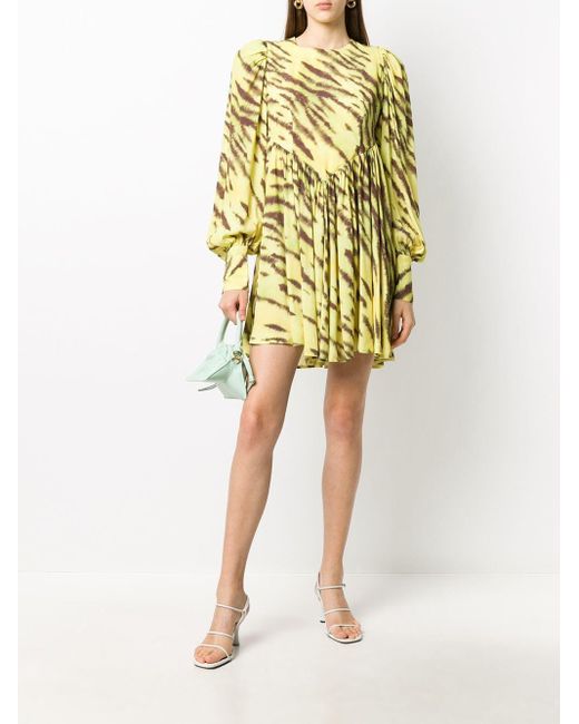 yellow tiger print dress
