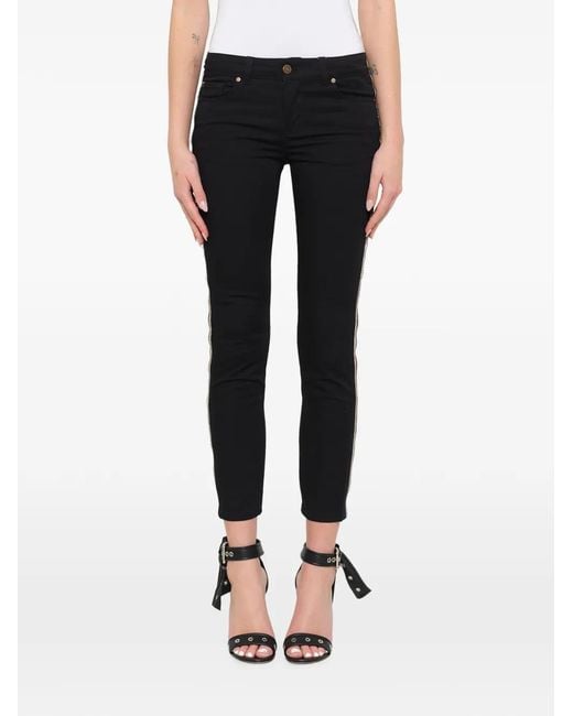 McQueen Black Zip-Detail Jeans