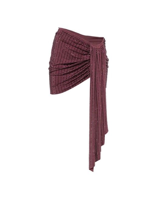 VENUJA Purple Jupe À Ornements En Cristal