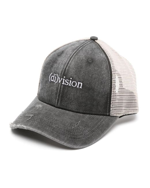 (DI)VISION Gray Logo-embroidered Washed Denim Cap