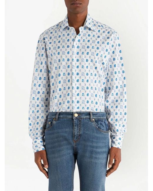 Etro Blue Shirt for men