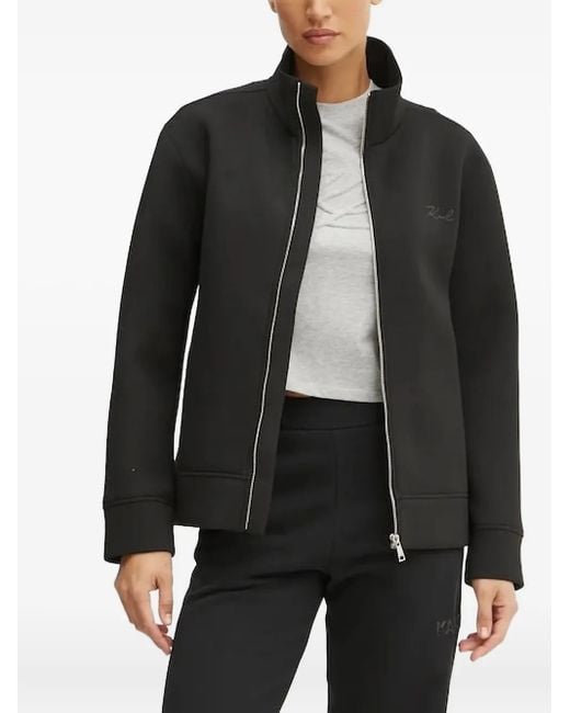 Karl Lagerfeld ジップアップ スウェットシャツ Black