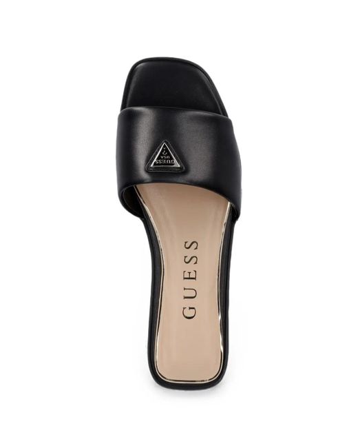 Guess White Ramlan Logo-Plaque Slides