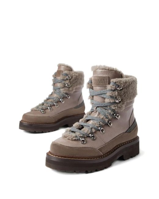 Brunello Cucinelli Brown Monili-Detail Boots