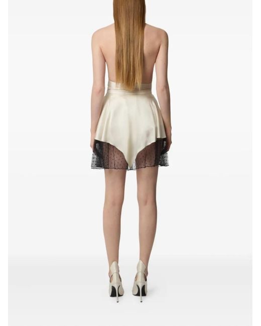 Nina Ricci White Halterneck Fringe-Detail Top