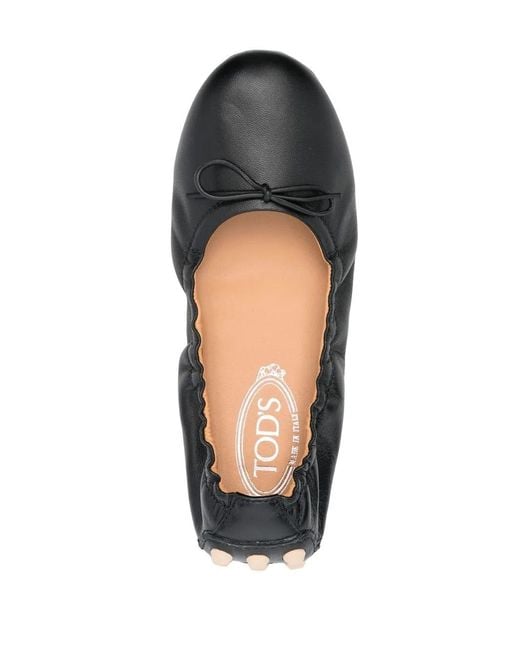 Tod's Black Gommino Ballerina Shoes