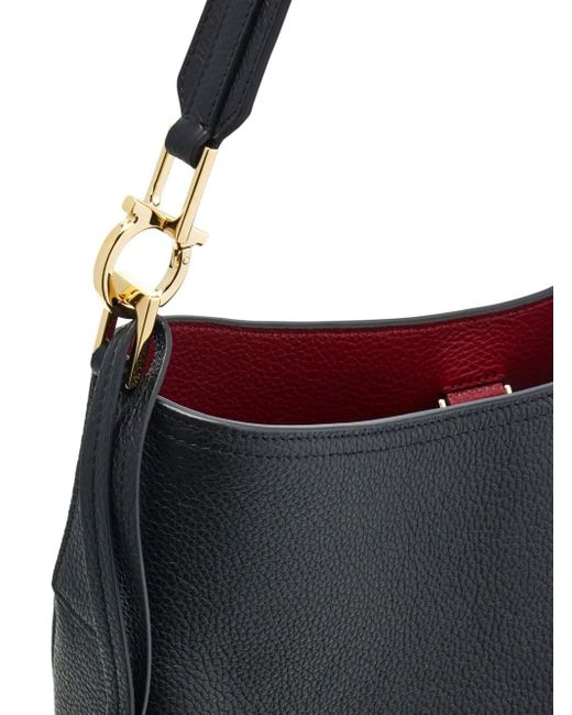 Ferragamo Black Leather Shoulder Bag