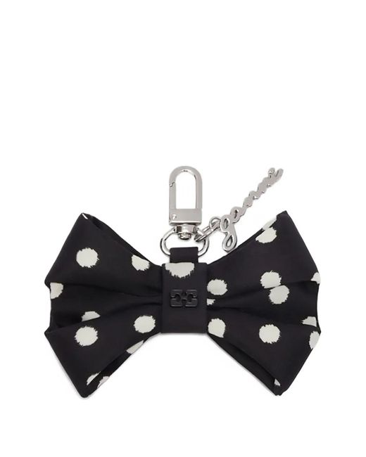 Ganni Black Bow Charm With Dots