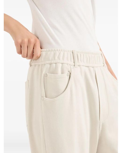 Brunello Cucinelli White Elasticated Track Pants