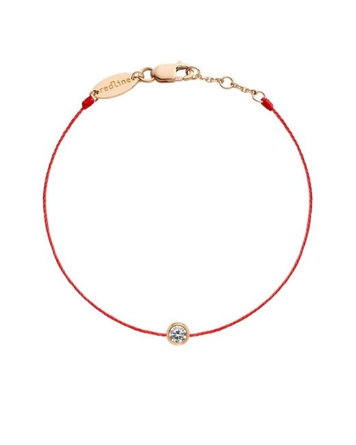 RedLine Metallic 18kt Rose Gold And Diamond String Bracelet