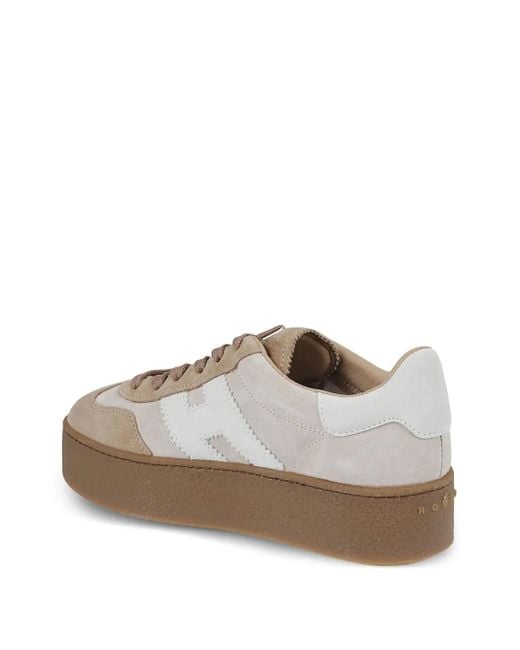 Hogan Brown H698 Leather Sneakers