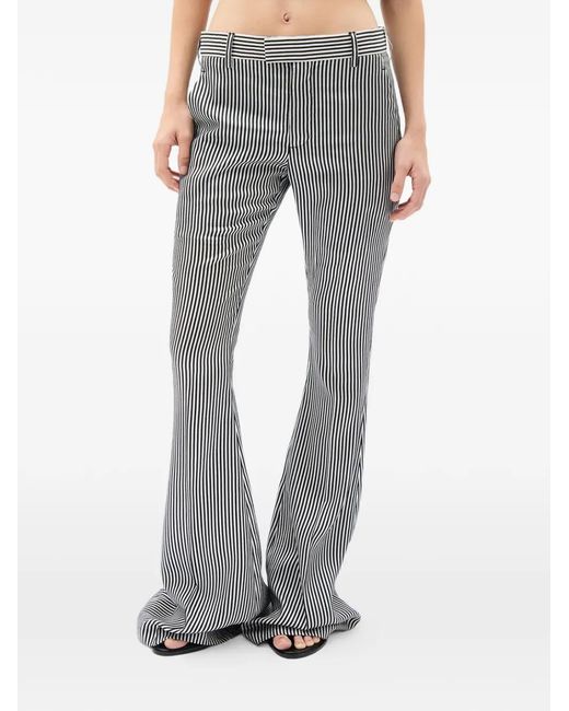 Ann Demeulemeester Gray Adri Striped Bootcut Trousers