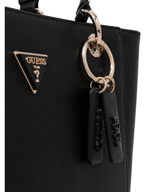 Guess Black Noelle Ii Logo-Appliqué Tote Bag
