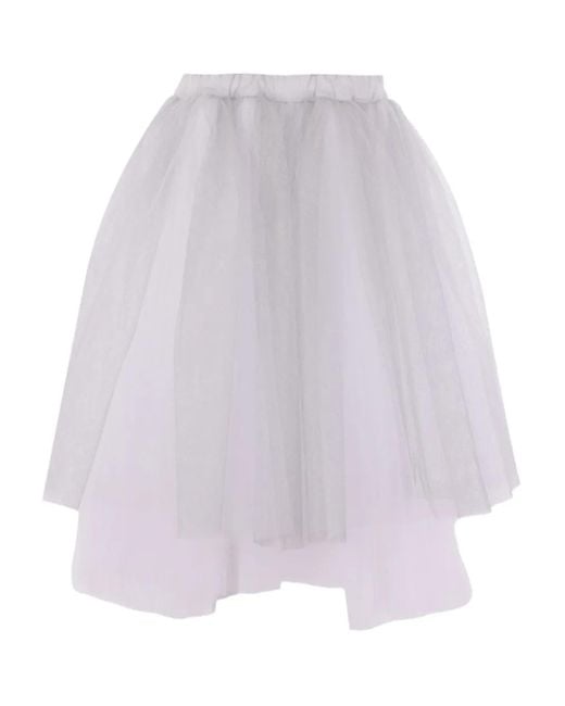 Comme des Garçons White Tulle Circle Skirt