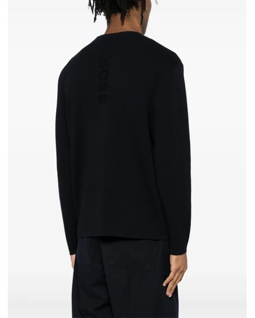 Boss Pullover Mit Logo in Blue für Herren