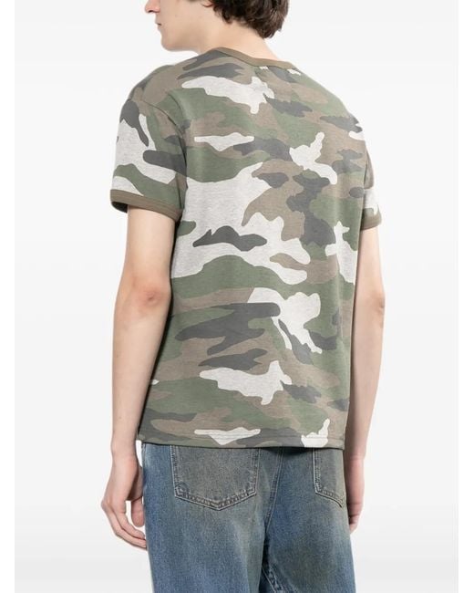 ANDERSSON BELL Gray Camouflage-Print T-Shirt for men