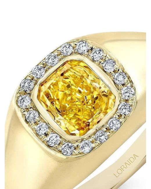 Loraida Metallic Vortex Diamond Signet Ring