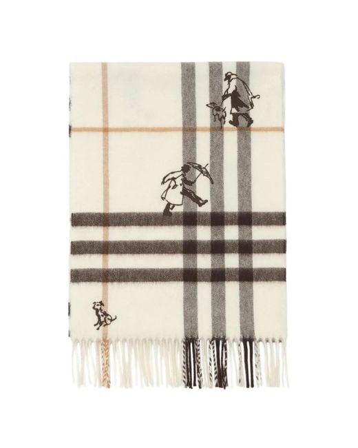 Sciarpa Check Mates di Burberry in White