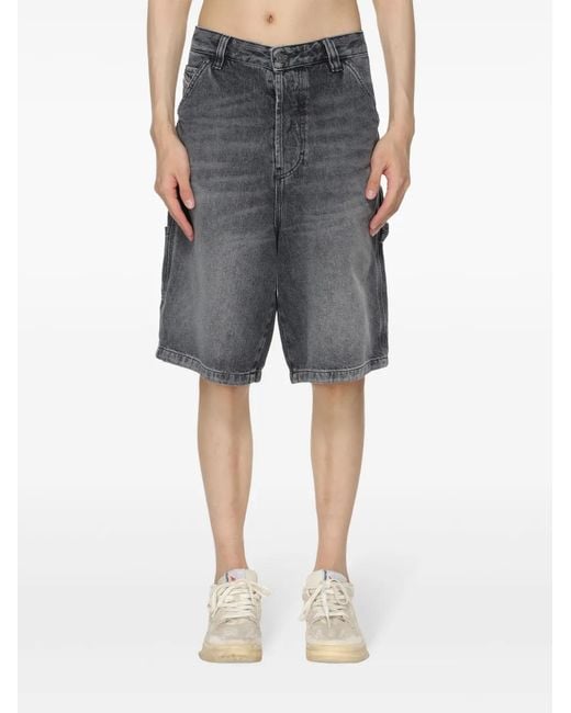 DIESEL Gray D-Livery Denim Shorts for men